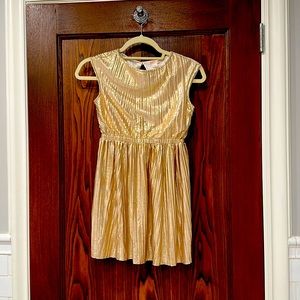 Crewcuts gold pleated dress, great condition.